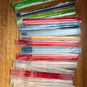 18 Assorted Colored Plastic Rulers Orange. Red, Blue, Green, Clear New